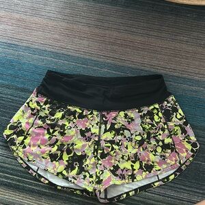 Lululemon Athletica Black and Pink Athletic Shorts